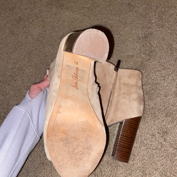 Sam Edelman Yaris Camel Peep Toe Booties - Picture 9 of 9
